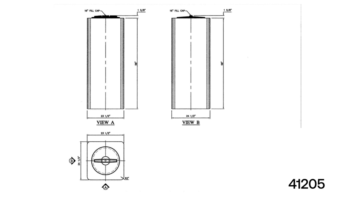Ace Roto-Mold Narrow Profile Potable Water Tank