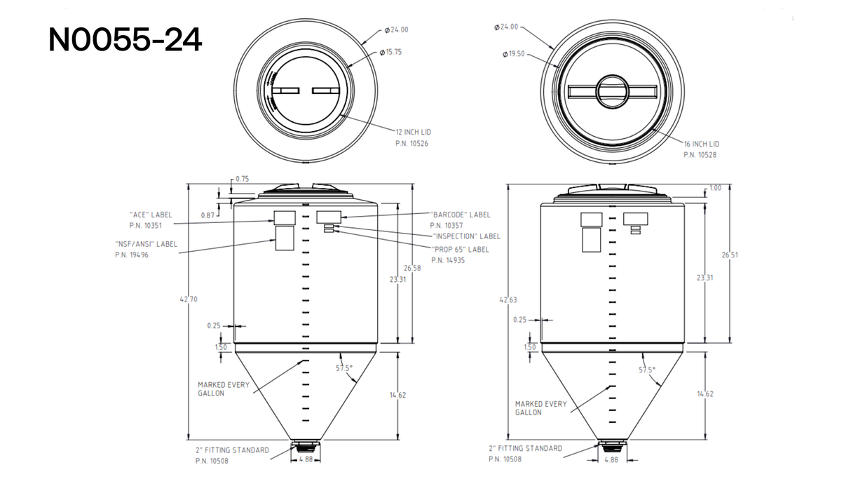 Ace Roto-Mold Inductor Tanks