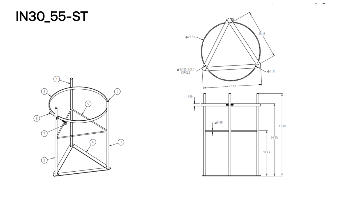 Ace Roto-Mold Steel Stand for Inductor Tanks
