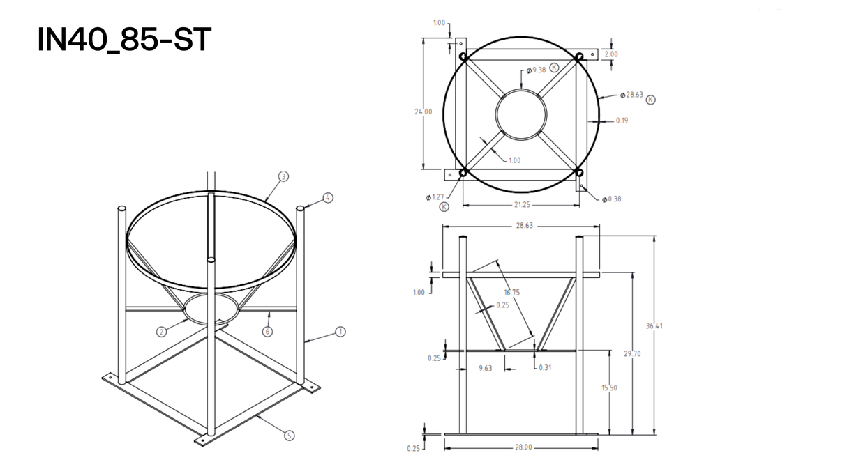 Ace Roto-Mold Steel Stand for Inductor Tanks