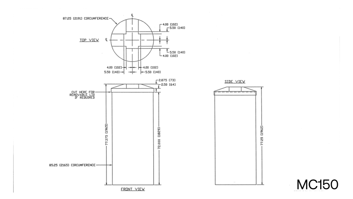 Polywest MC Series Top Cylindrical Tanks