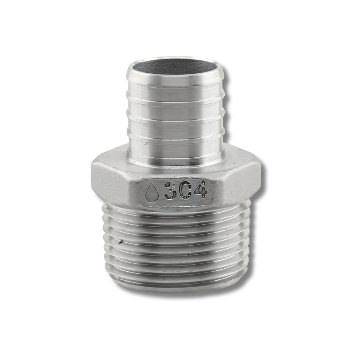 Boshart Industries SSPEX-MA Series Stainless Steel Crimp PEX x MPT Adapter