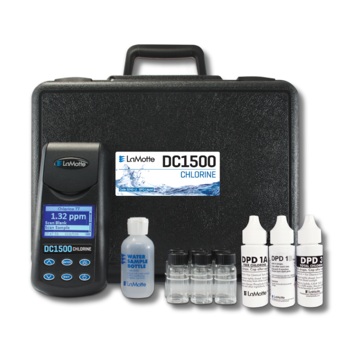 LaMotte 3240-LI DC1500 Chlorine (Free & Total) Colorimeter Testing Kit