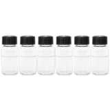 Six clear glass vials with black lids, each labeled with "Code 0290" and a capacity of 10 mL.