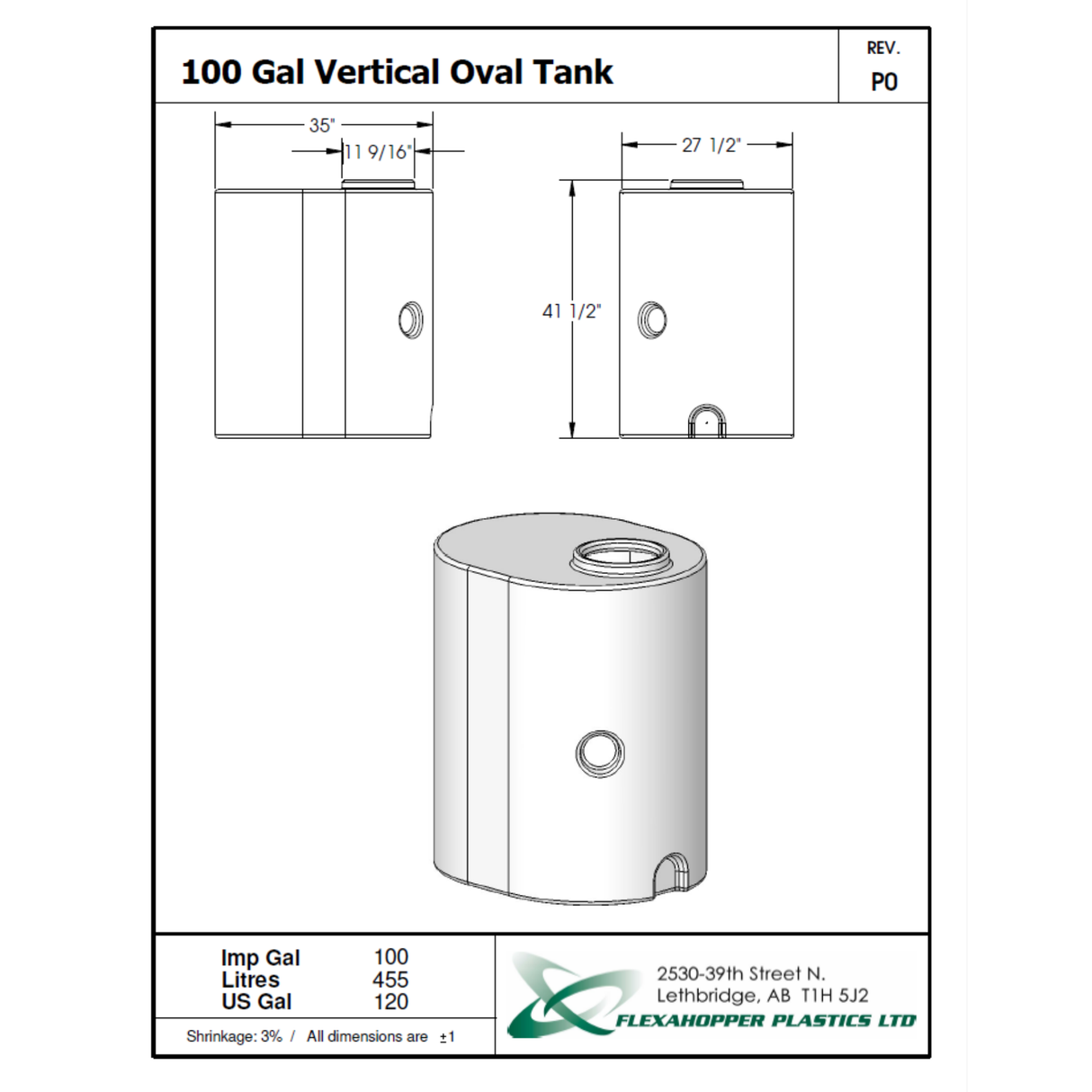 Flexahopper Plastic Vertical Oval Tank (VOT)