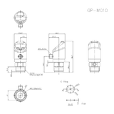 Keyence GP-M010T –14.5 to +145.0 PSI Digital Pressure Sensor