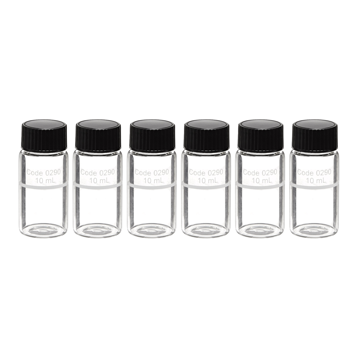 LaMotte 0290 6 Glass Test Tube with Screw-on Cap