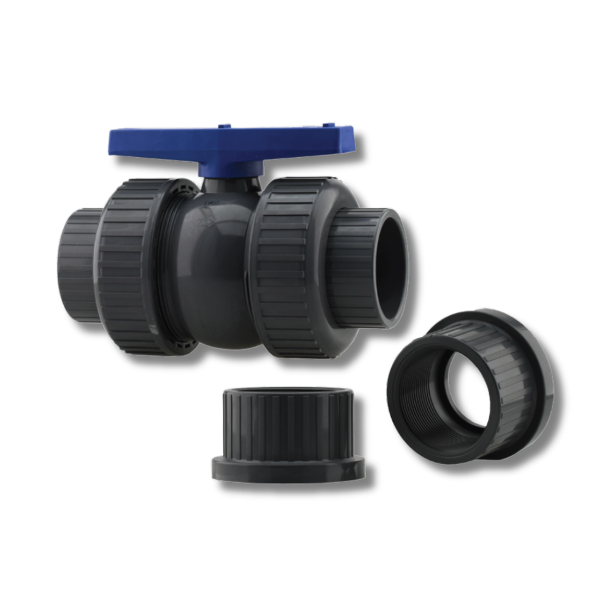 Boshart Industries 0925-NL Series PVC Blocked True Union Ball Valve