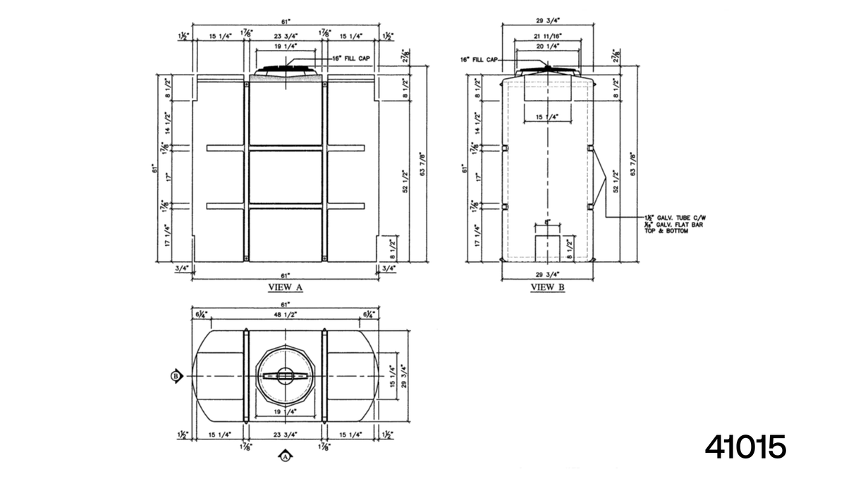 Ace Roto-Mold Narrow Profile Potable Water Tank