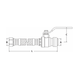 Boshart Industries BPF-WHCV Series Push Fit Fittings CTS x FPT Water Connector with Valve