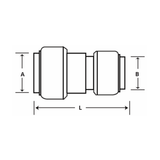 Boshart Industries BPF-CNL Series Push Fit Fittings CTS Coupling