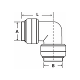 Boshart Industries BPF-ENL Series Push Fit Fittings CTS 90° Elbow