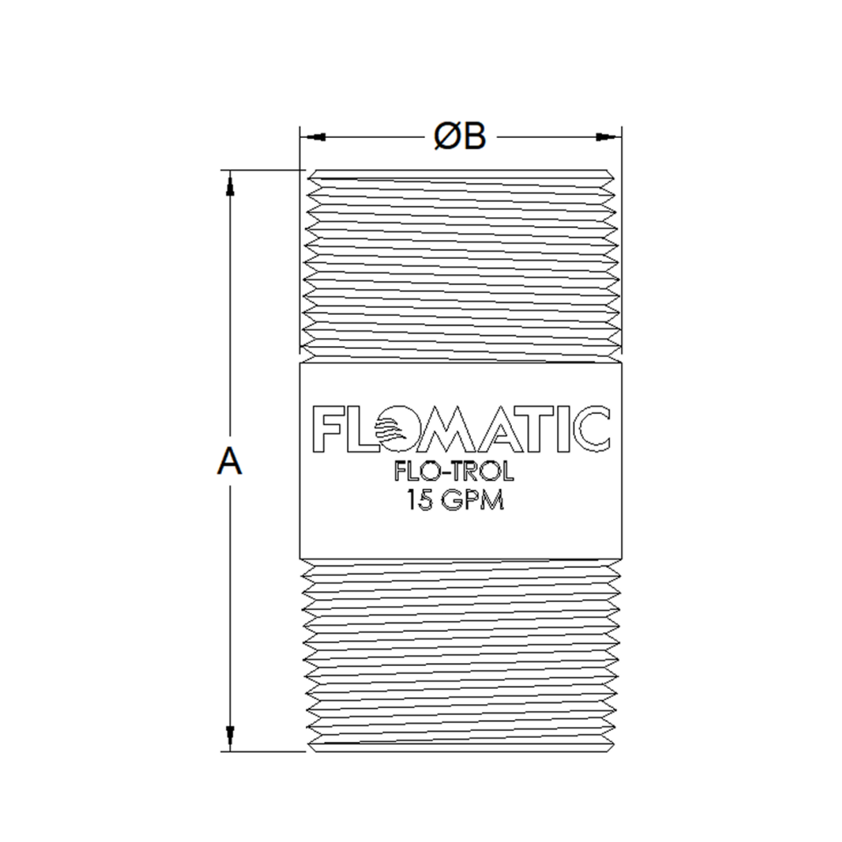 Boshart Industries CDF Series Flomatic® Flo-Trol® 2-inch MPT Flow Control Valve