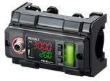 Digital display unit with outputs and buttons, labeled "KEYENCE FD-Q series."