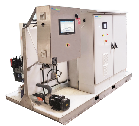 OmniLyte industrial control unit with touchscreen interface and electrical components.