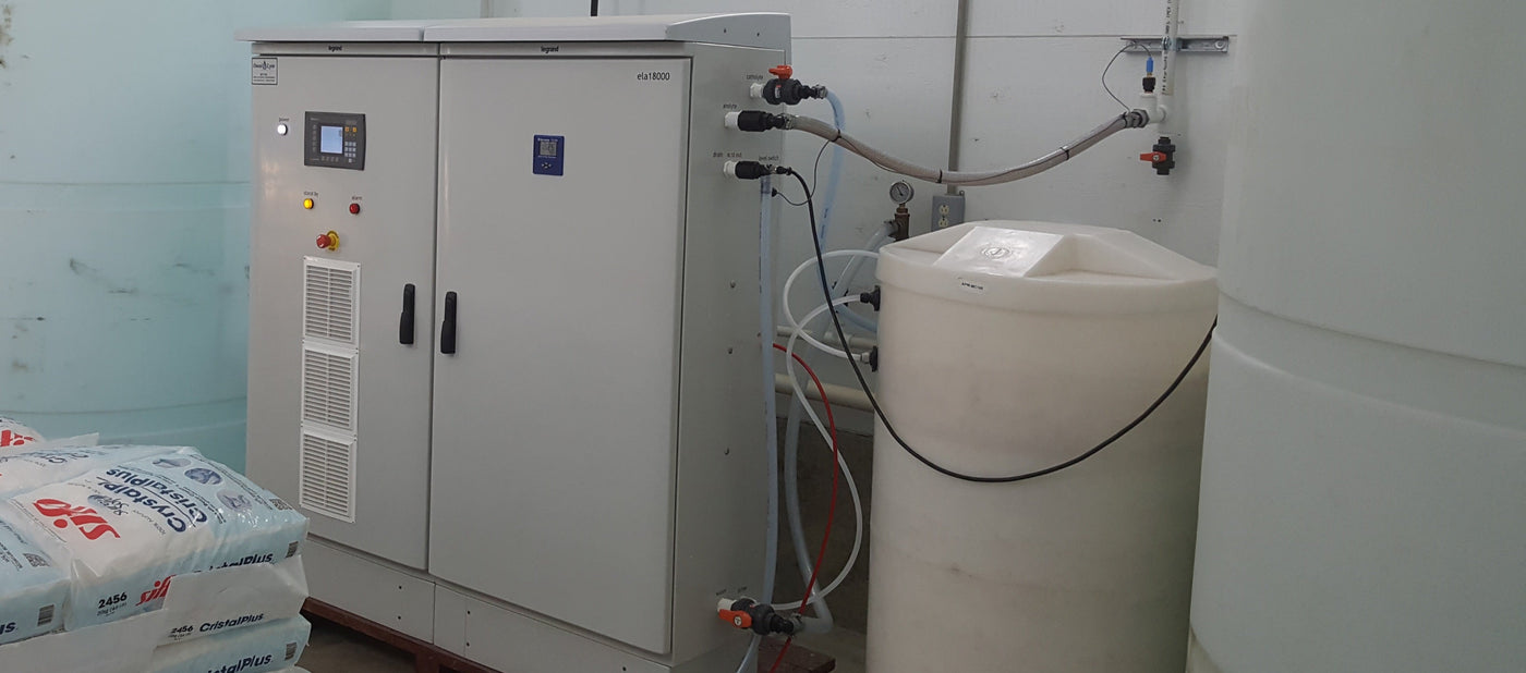 industrial equipment with control panel and connected tanks