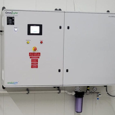 Control panel of an OmniLyte product with digital display and various buttons.