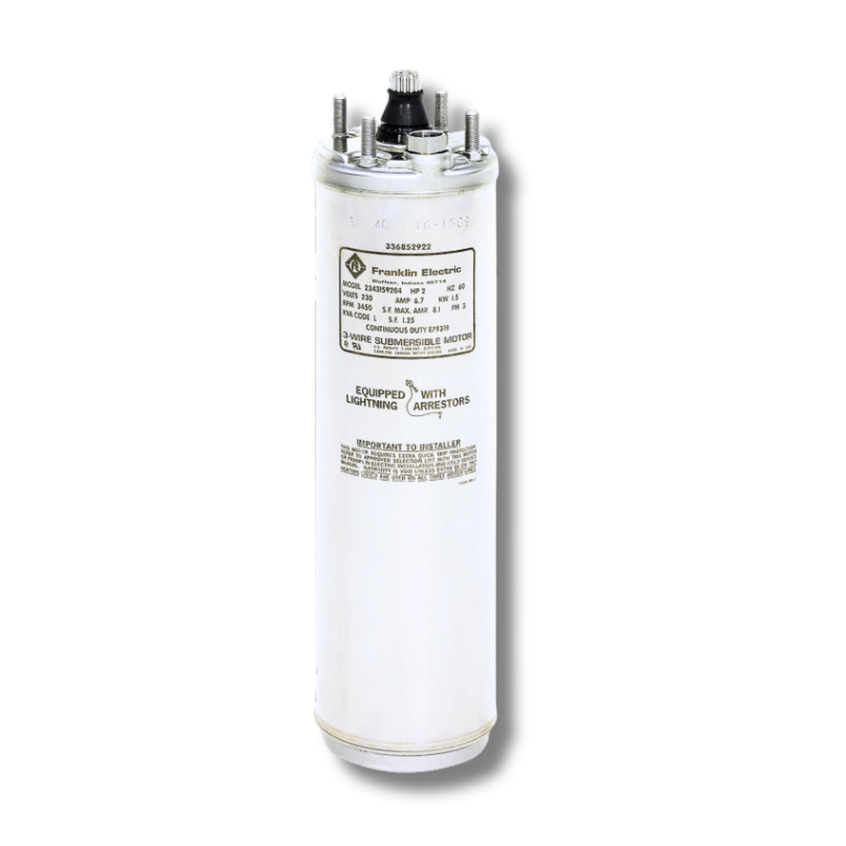 Franklin Three Phase 4-inch Encapsulated Submersible Motor