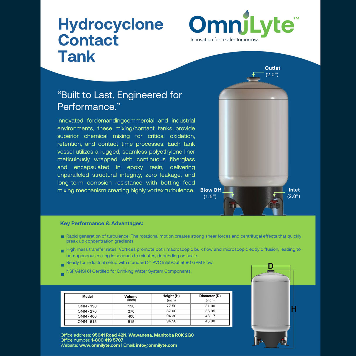 OmniLyte Hydrocyclone Contact Tank