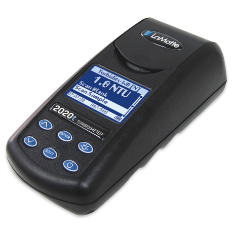 turbidimeter with display showing turbidity readings and buttons