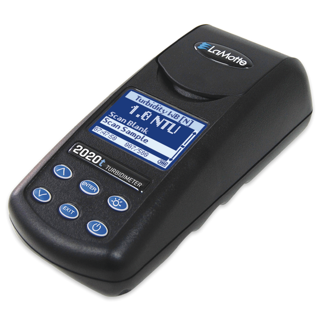 turbidimeter with display showing turbidity readings and buttons
