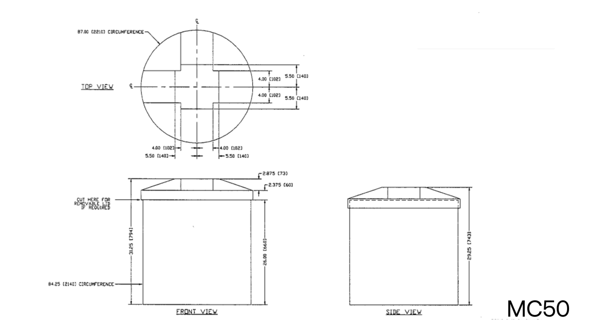 Polywest MC Series Top Cylindrical Tanks
