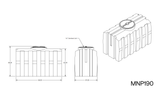 Polywest MNP190 Rectangle Utility Tank