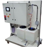 OmniLyte machine with control panel and two tanks labeled "ANOLYTE".
