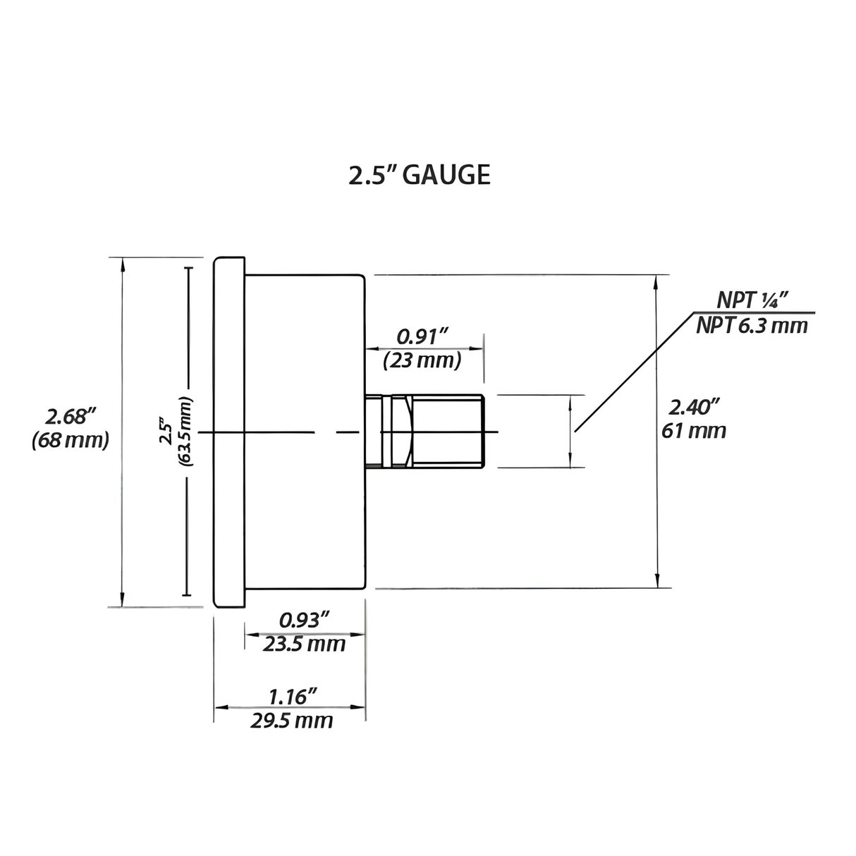 Hydronix PG Series Pressure Gauges